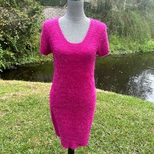 Body Central eyelash sweater dress,shot sleeves,size L